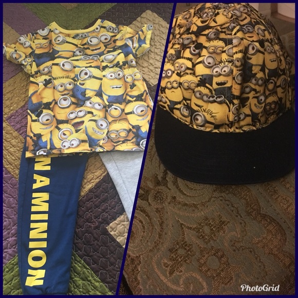 Other - Minion two piece outfit with matching hat